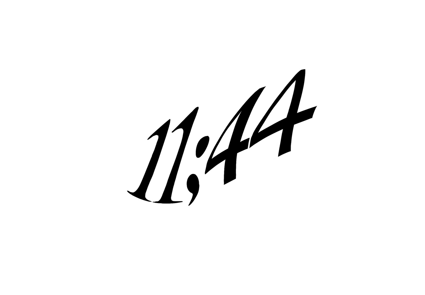 11;44 Logo Sticker